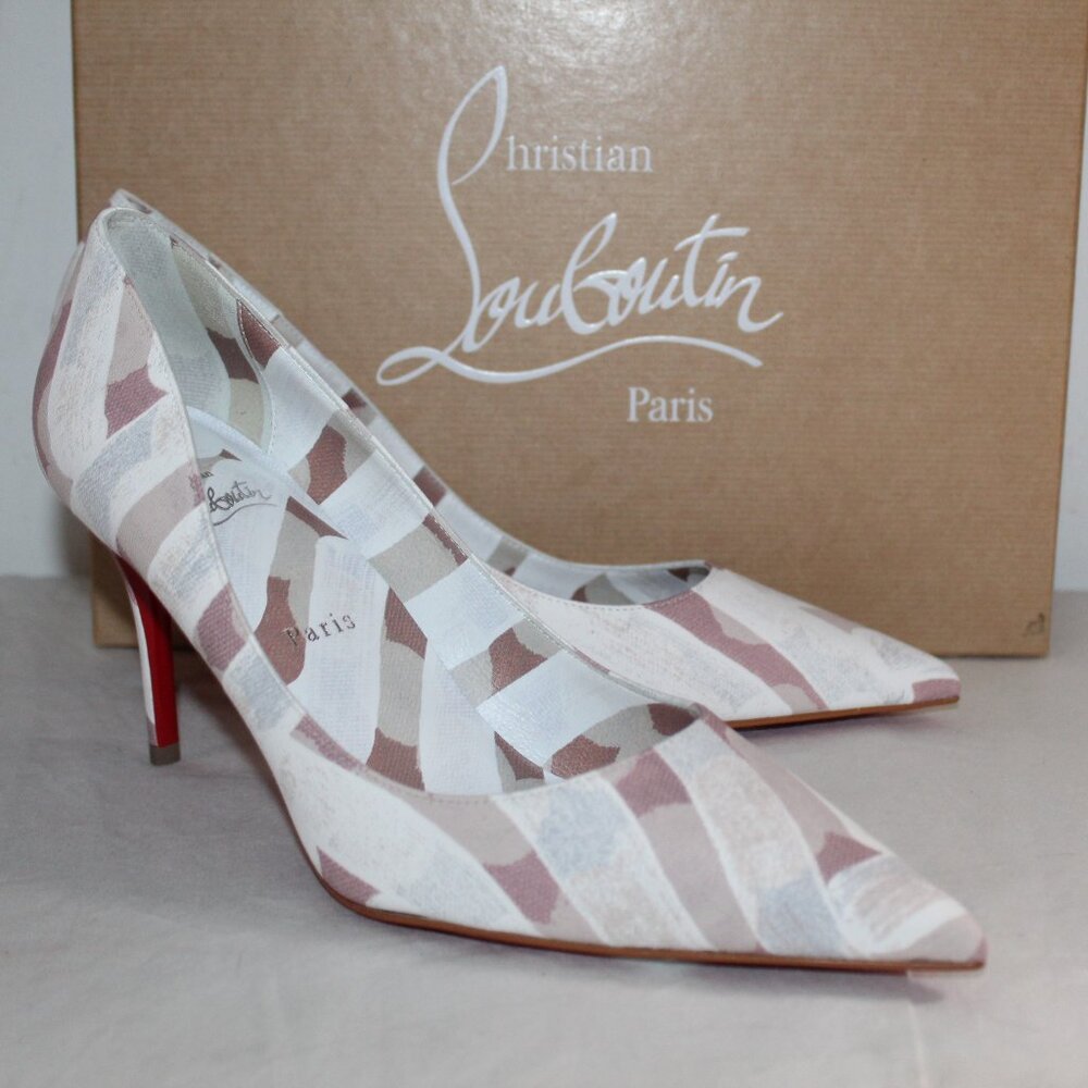The Miss Z pumps from Christian Louboutin feature a charming all-over print set